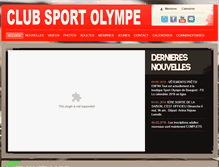 Tablet Screenshot of clubsportolympe.com